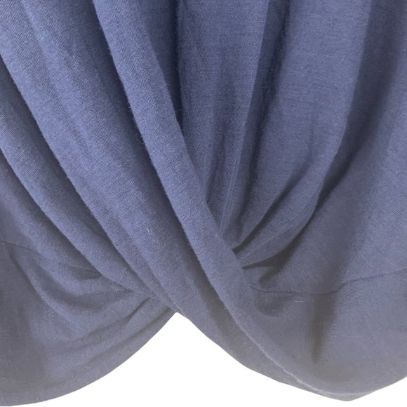 Free People Women's Top Blue Large Knit Undertow Twist Crop - Picture 8 of 10